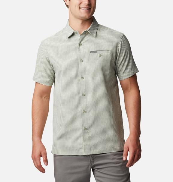 Columbia Lakeside Trail Shirts Green For Men's NZ68951 New Zealand